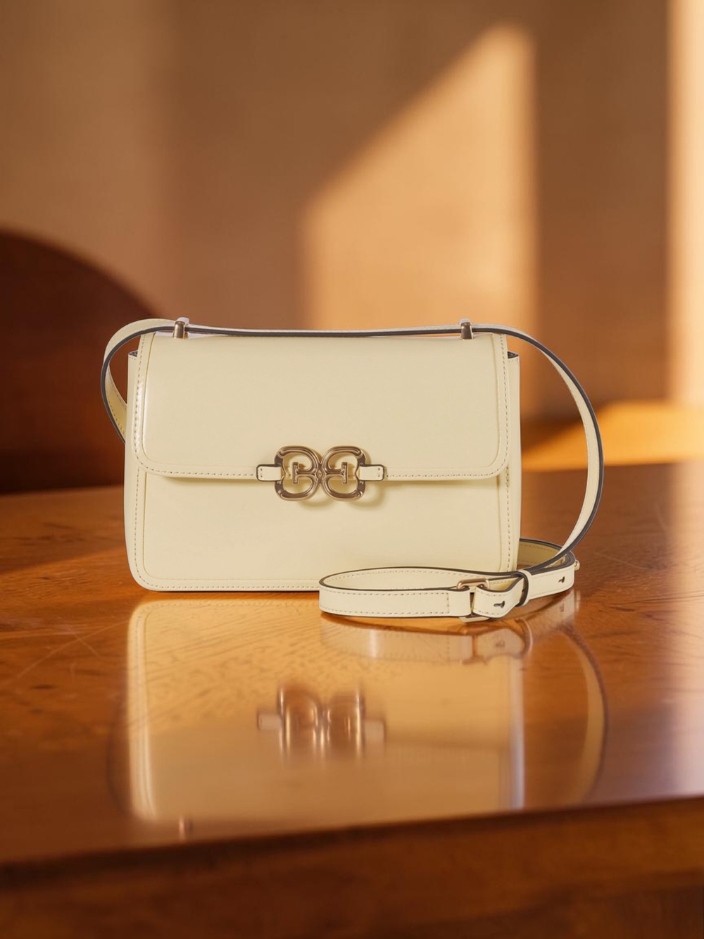NEW Sam Edelman Christy Box Small Convertible Shoulder Bag In Pale Yellow NWT